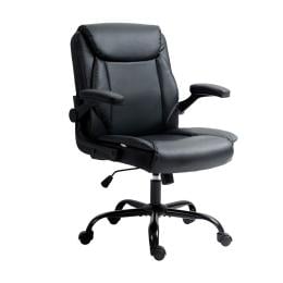 Office Chair Leather Computer Desk Chairs Executive Gaming Study Black