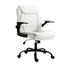 Office Chair Leather Computer Executive Chairs Gaming Study Desk White