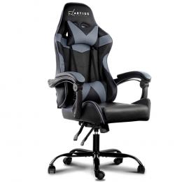 Office Gaming Computer Chairs Recliner PU Leather Seat Black Grey