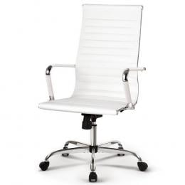 Office Chairs PU Leather Executive Work Computer Seat White