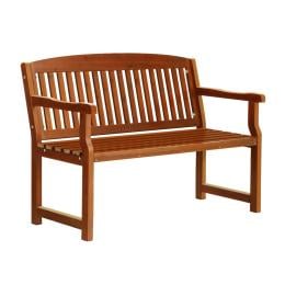 Outdoor Garden Bench Seat Wooden Chair Patio Furniture Timber Lounge Brown