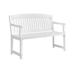 Outdoor Garden Bench Seat Wooden Chair Patio Furniture Timber Lounge White