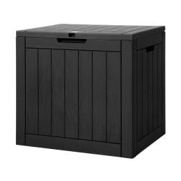 Outdoor Storage Box 118L Container Lockable Garden Tool Shed Black
