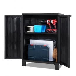 Outdoor Storage Cabinet Cupboard Lockable Garden Sheds Black