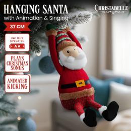 Christabelle 41cm Christmas Santa Animated Musical Decoration Ornament for Table Top or Mantel Display with Animation & Music