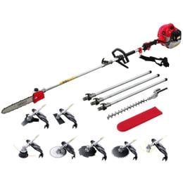 9 in 1 Pole Chainsaw 62cc Petrol Brush Cutter Whipper Hedge Trimmer