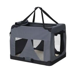 Pet Carrier Crate Dog Cat Travel Portable Cage Kennel Foldable Car M