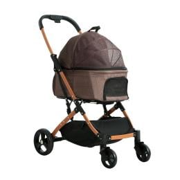 Pet Stroller Dog Pram Large Cat Carrier Travel Foldable 4 Wheels