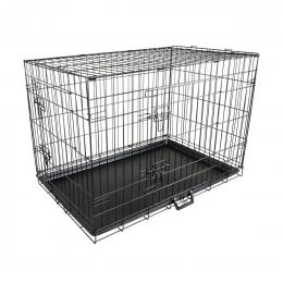 30in Foldable Metal Wire Dog Cage with Removable Tray
