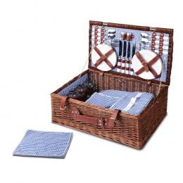 Alfresco 4 Person Picnic Basket Handle Outdoor Insulated Blanket