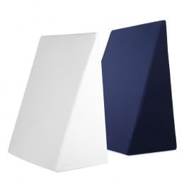 Bedding 2X Memory Foam Wedge Pillow Neck Back Support White Blue