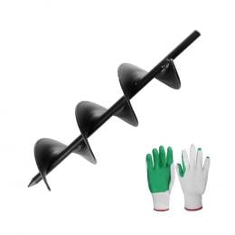 Power Garden Auger Small Earth Planter 75 X 300MM Black