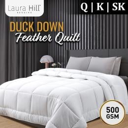Laura Hill 500GSM Duck Down Feather Quilt Comforter Doona