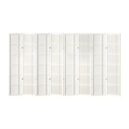 Room Divider Screen Privacy Wood Dividers Stand 8 Panel Nova White
