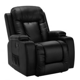 Electric Massage Chair Recliner  Lounge Sofa Armchair Heat Leather