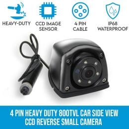 4 Pin Heavy Duty Car Side View Reverse Small Camera 120 Waterproof