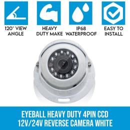 Elinz 4 Pin Heavy Duty Caravan Ccd Ir Colour Reversing Camera