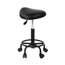 Saddle Stool Salon Black Swivel Beauty Barber Hairdressing Gas Lift