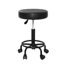 Round Salon Stool Black Swivel Barber Hair Hydraulic Chairs Lift