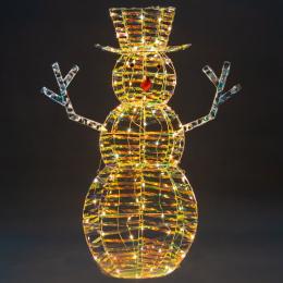 Christabelle 1.2m Christmas Snowman Indoor Outdoor Display Decoration LED Lights Front Yard Lawn Statue Ornament