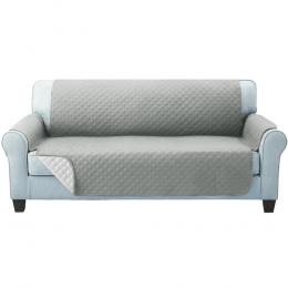Sofa Cover Quilted Couch Covers Protector Slipcovers 3 Seater Grey