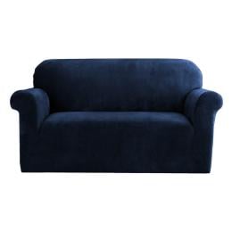 Velvet Sofa Cover Plush Couch Cover Lounge Slipcover 2 Seater Sapphire