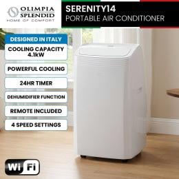 Olimpia Splendid Portable 4.1kW Air Conditioner with WiFi & Remote SERENITY14