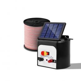8km 0.3J Solar Electric Fence Energiser Energizer Charger 400M Tape