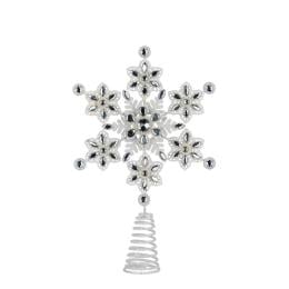 Christabelle Snowflake Christmas Tree Topper with Beaded Detailing Decoration Ornament