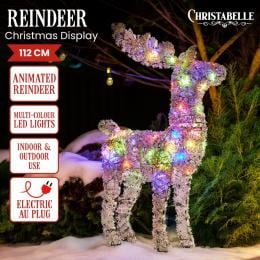 Christabelle 112cm Animated Reindeer Christmas LED Lights Indoor Outdoor Yard Statue Decoration
