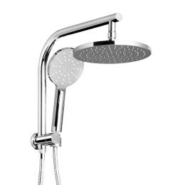 WELS 9 Rain Shower Head Set Round Handheld High Pressure Wall Chrome