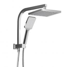 WELS 8 Rain Shower Head Set Square Handheld High Pressure Wall Chrome