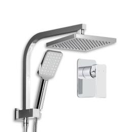 WELS 8 Rain Shower Head Mixer Square Handheld High Pressure Chrome