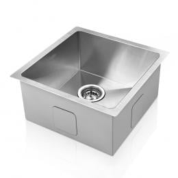 Stainless Steel Kitchen Sink 360X360MM Under/Topmount Sinks Silver