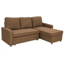 Rochelle Fabric Pull-out Sofa Bed with Reversible Chaise by Sarantino - Brown