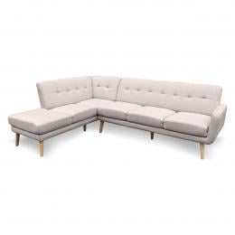 Juliet 6-Seater L-Shaped Sofa with Chaise (Left) by Sarantino - Light Grey