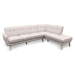 Juliet 6-Seater L-Shaped Sofa with Chaise (Right) by Sarantino - Light Grey