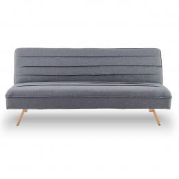 Riviera 3-Seater Pleated Linen Sofa Bed by Sarantino - Dark Grey