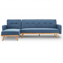 Bella 3-Seater Corner Sofa Bed with Chaise Lounge by Sarantino - Blue