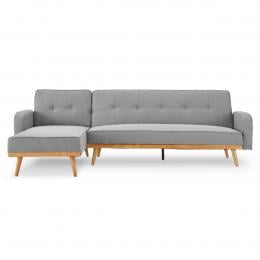 Bella 3-Seater Corner Sofa Bed with Chaise Lounge by Sarantino - Light Grey