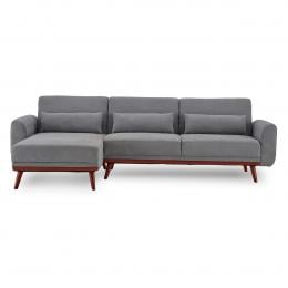 Willow Modern Sofa Bed with Chaise by Sarantino - Light Grey