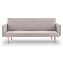 Capri 3-Seater Linen Sofa Bed with Stitch Detailing by Sarantino - Beige