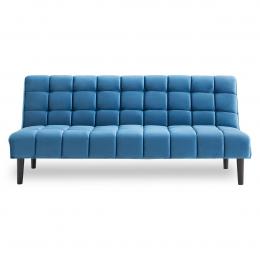 Sarantino Faux Suede Fabric Sofa Bed Furniture Lounge Seat Blue