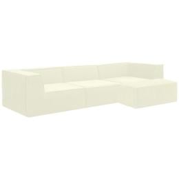 Sarantino Novi 3-Seater Modular Sofa with Ottoman - Cream