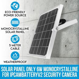Solar Panel Only 6w Monocrystalline Cells Weatherproof