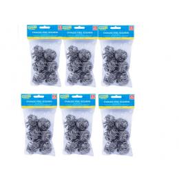 6x6pk 6cm Heavy Duty Stainless Steel Dishwashing Clean Scourers Scrub