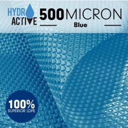 Hydroactive 500 Micron Solar Swimming Pool Cover - Blue