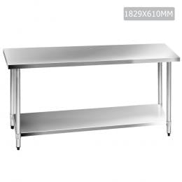 1829 x 610mm Commercial Stainless Steel Kitchen Bench