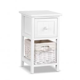 2 PCS  Bedside Table - White