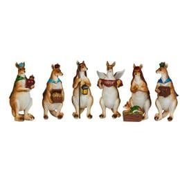 Christabelle 17cm Kangaroo Christmas Nativity Scene Christmas Tree Decoration Ornaments 7 Piece Set